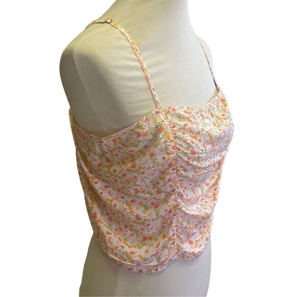 BP Nordstrom Multi-Color Floral Halter Top 100% Rayon Size Large-NWT - Picture 4 of 15